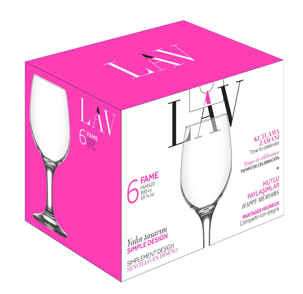 Fame 6Pk 10 1/4 Oz Wine Glass