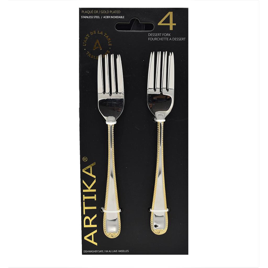 Artika 4 Pk Dessert Fork / Gold