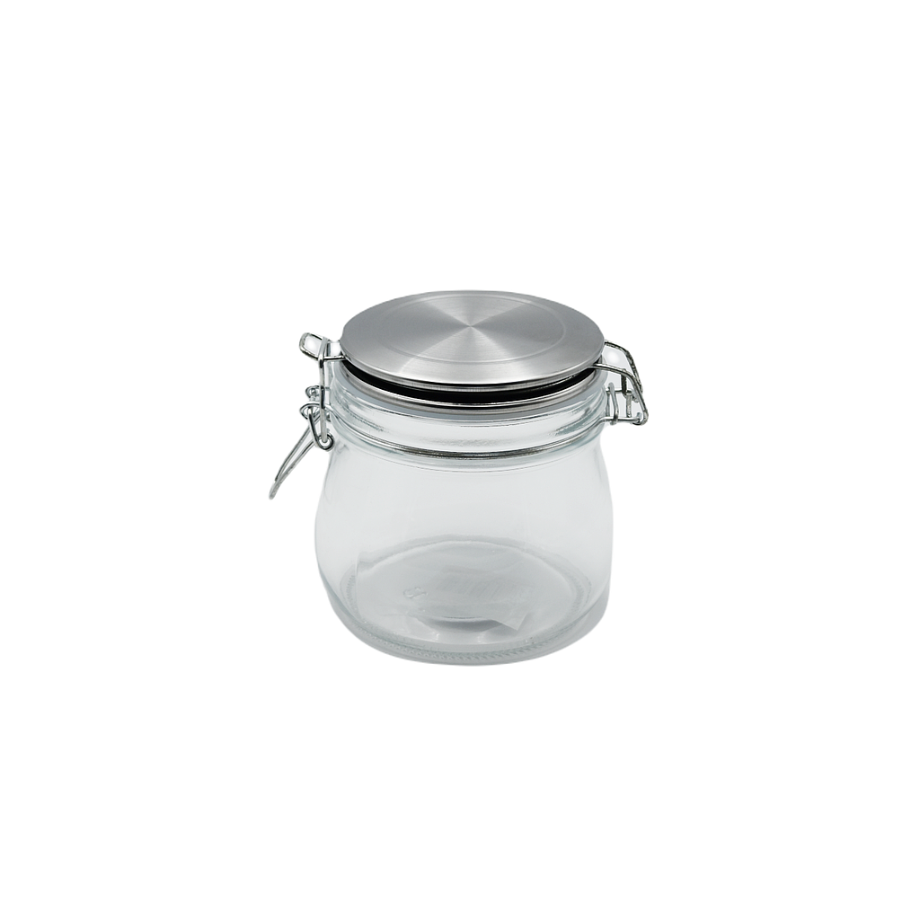 Pot En Verre Avec Couvercle En Métal 500 Ml