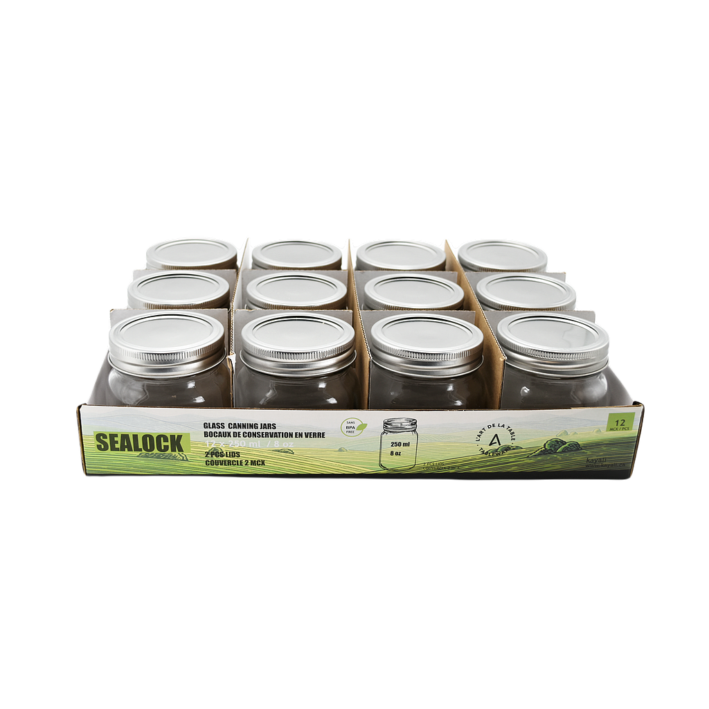Pot En Verre  250 Ml Avec Couvercle En 2 Mcx