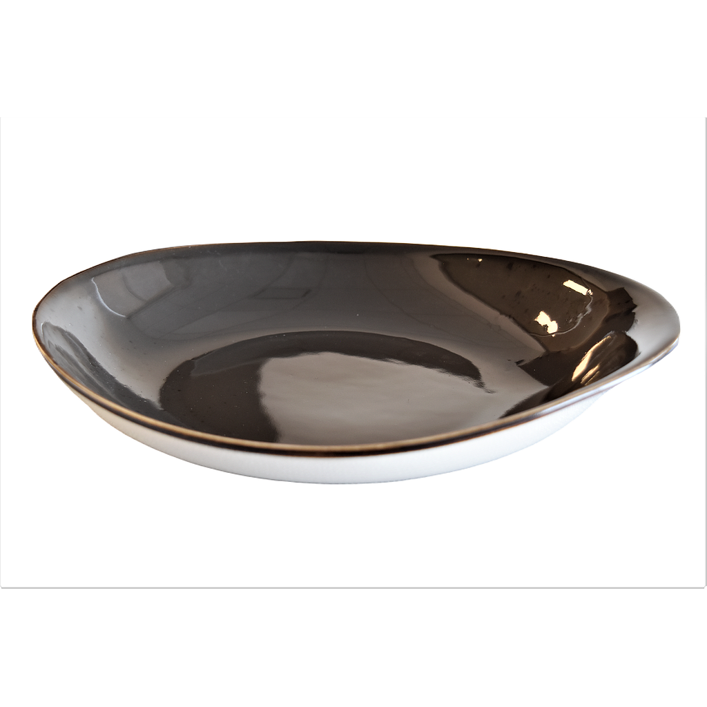 &quot;Terra&quot; 11&quot;X9.5'' Oval Plate Dap-Brown