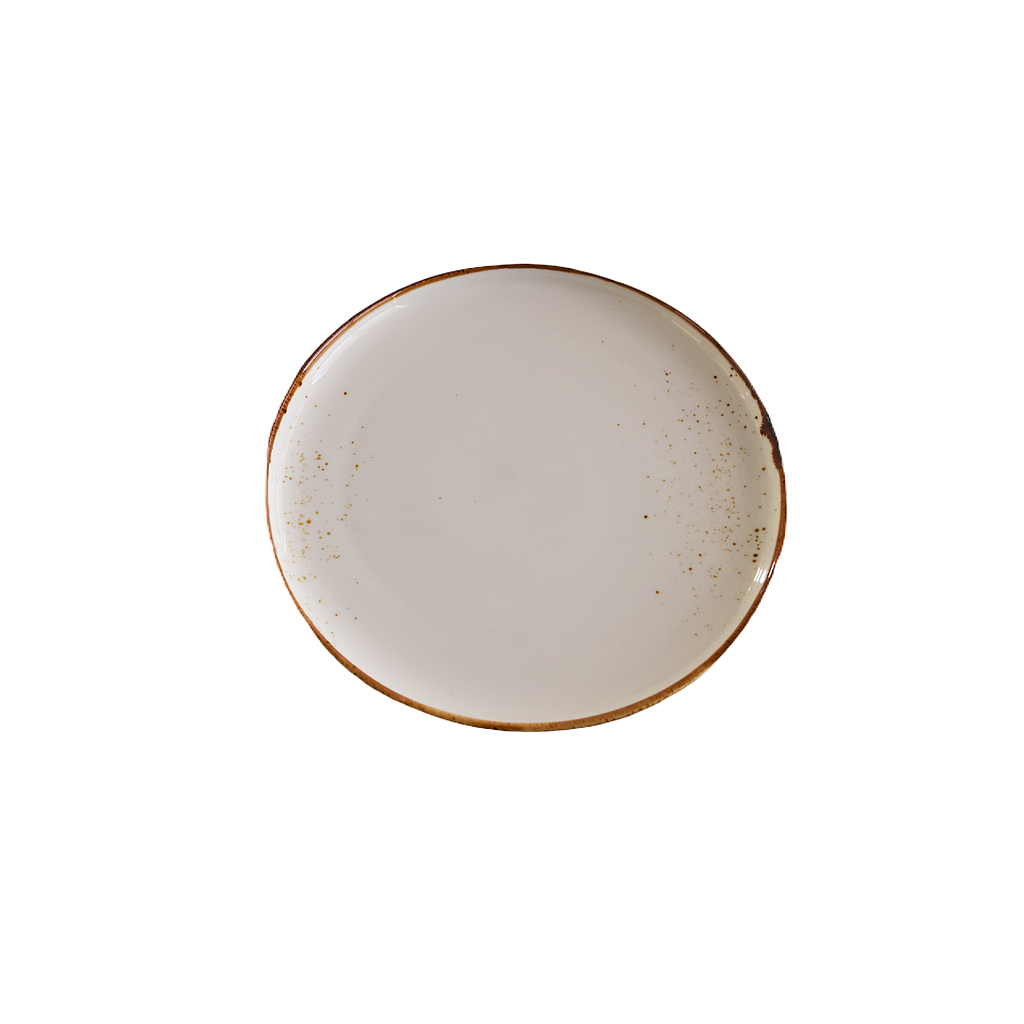 "Terra" 9.5" Round Plate Dap-White