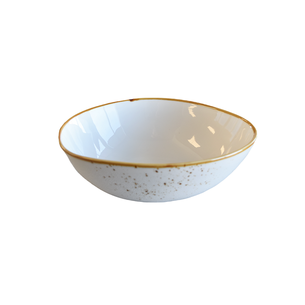 "Terra" 8.5" Oval Bowl Dap-White