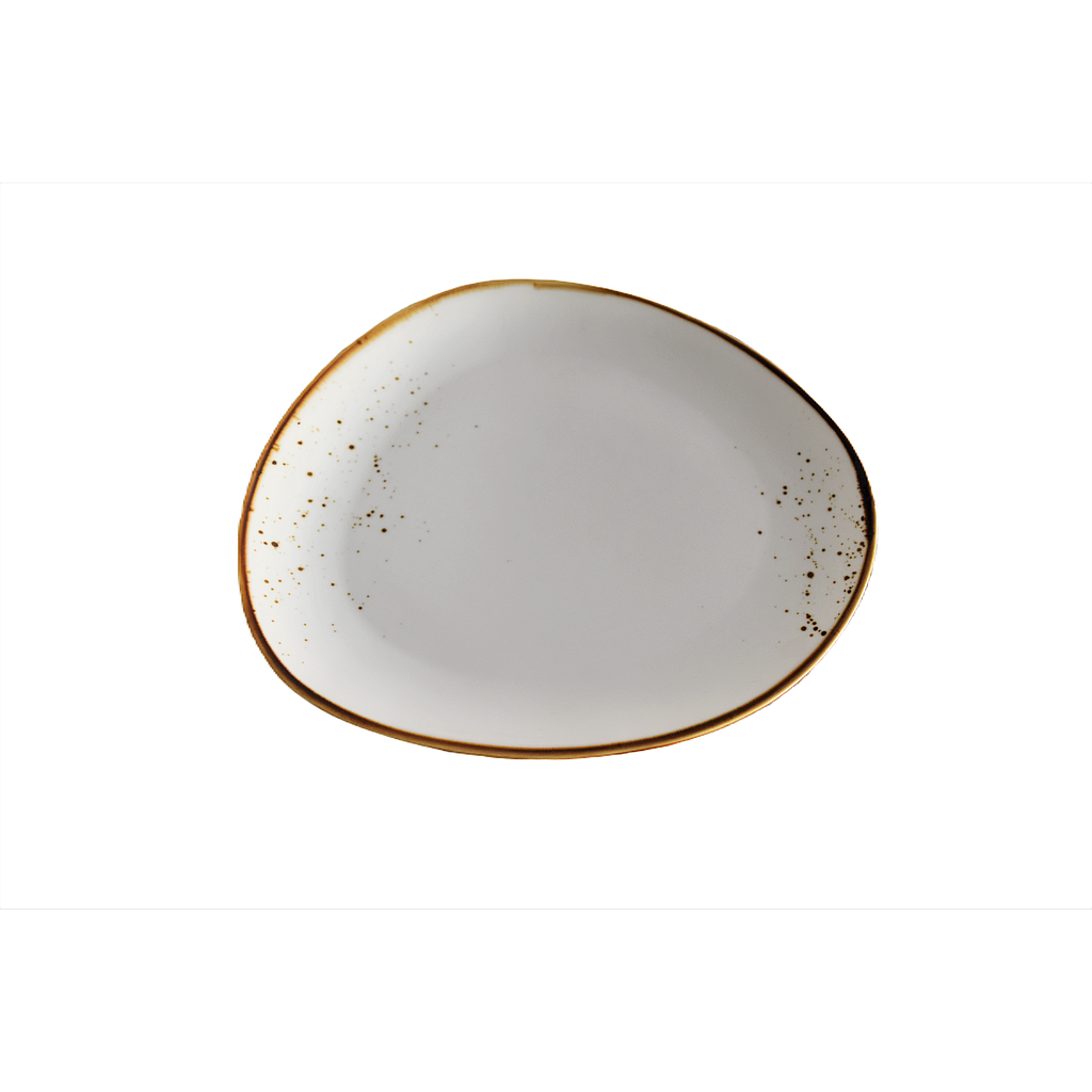 &quot;Terra&quot; 10.25&quot; Triangular Plate Dap-White