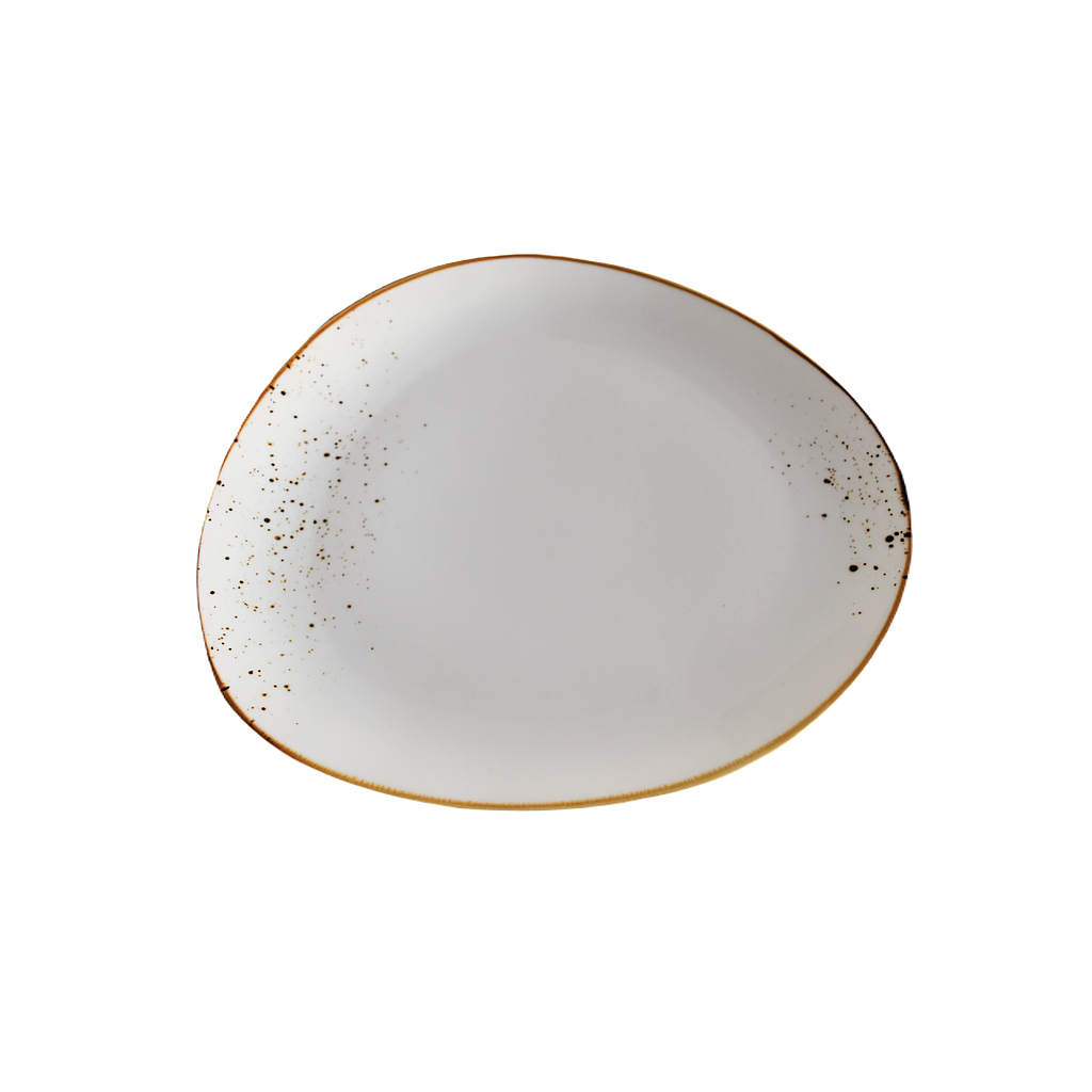 "Terra" 11.25" Assiette Triangulaire Dap-Blanc