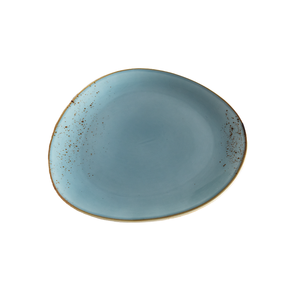 &quot;Terra&quot; 11.25&quot; Triangular Plate Dap-Blue