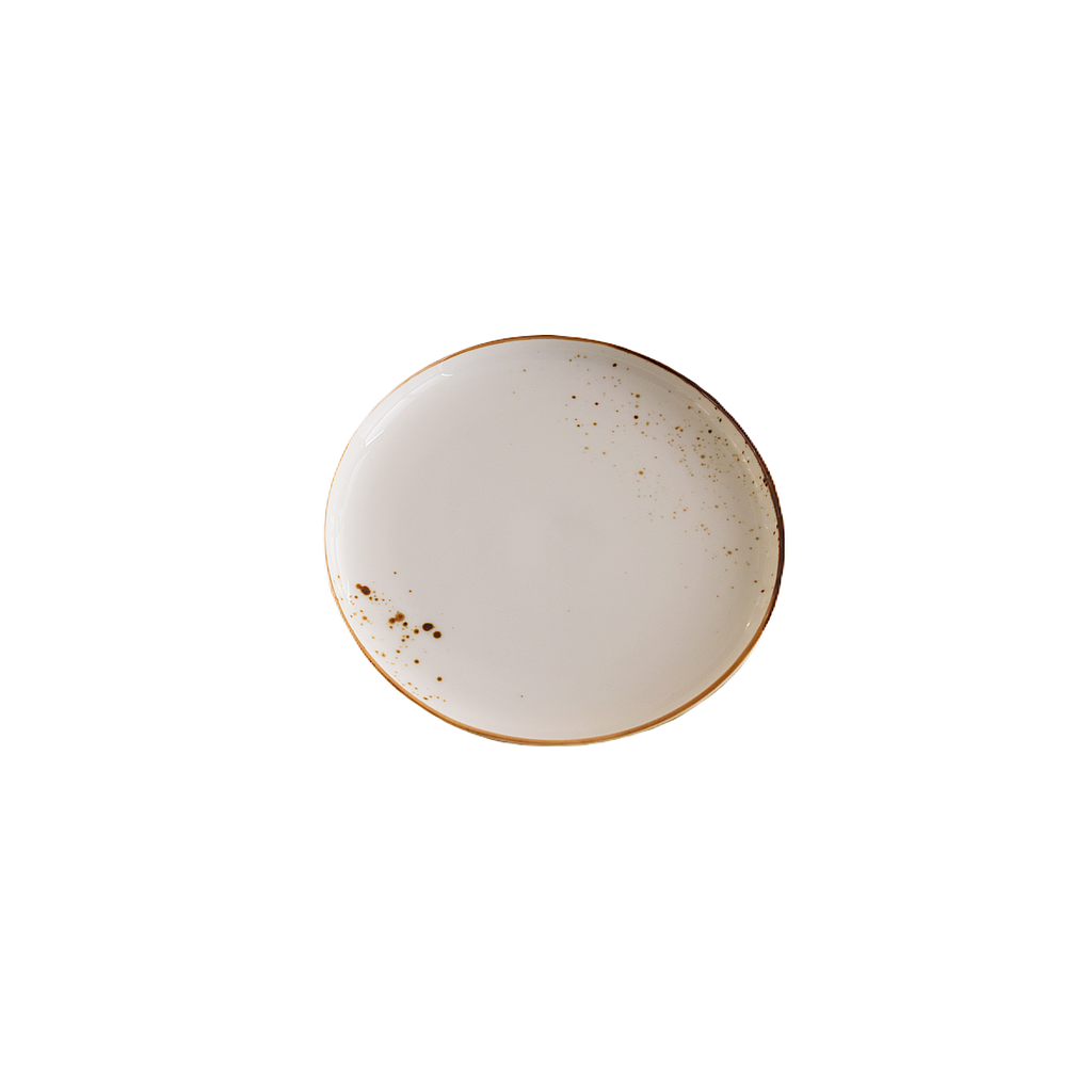 "Terra" 7.25" Round Plate Dap-White