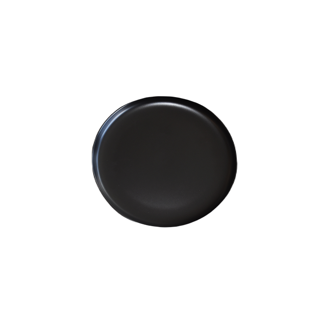 &quot;Terra&quot; 7.25&quot; Black Round Plate