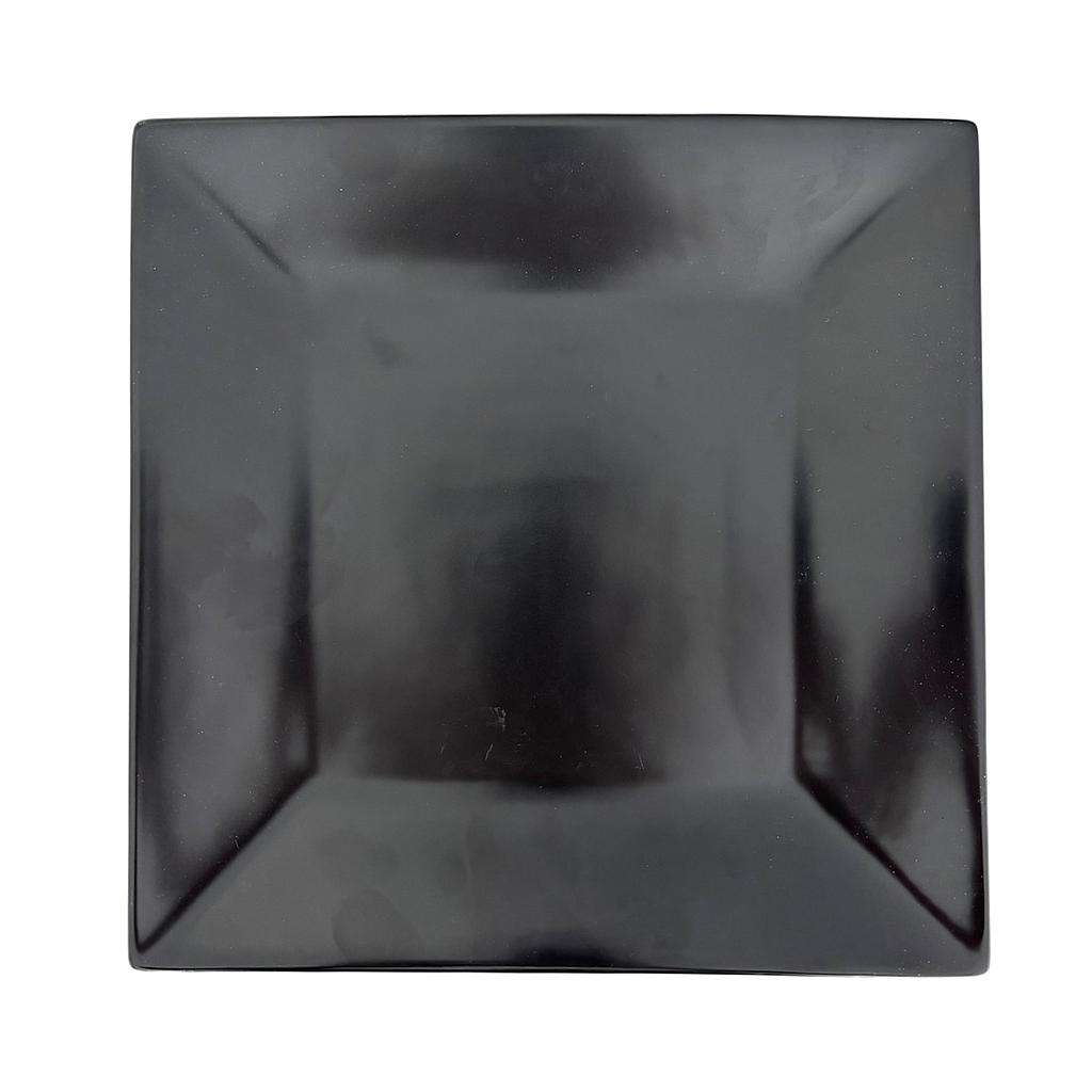 &quot;Terra&quot; Assiette Carrée 10&quot;X10&quot; Noir