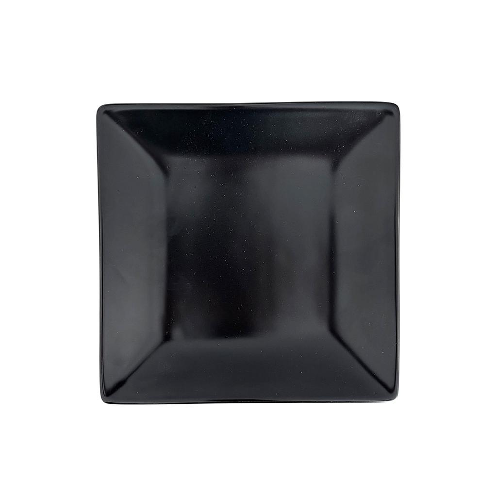 &quot;Terra&quot; Assiette Carrée 7&quot;X7&quot; Noir