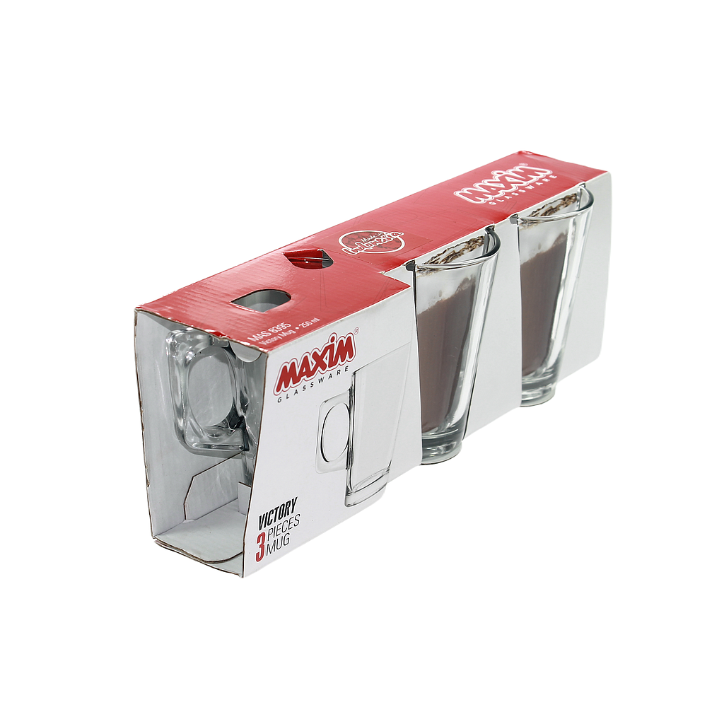 3 PK  250 Ml Glass Cups