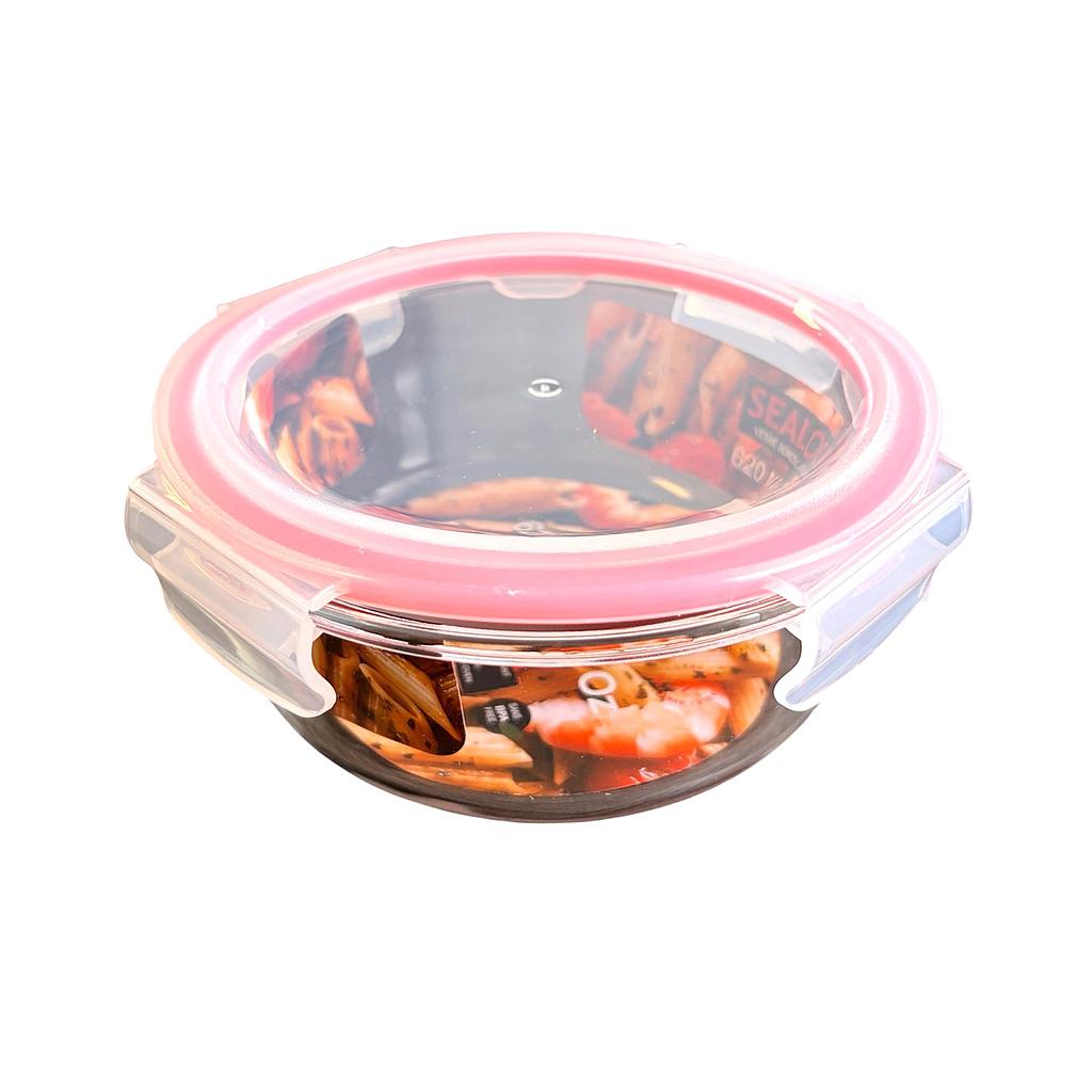 Sealock 620 Ml Borosilicate Round Glass Container