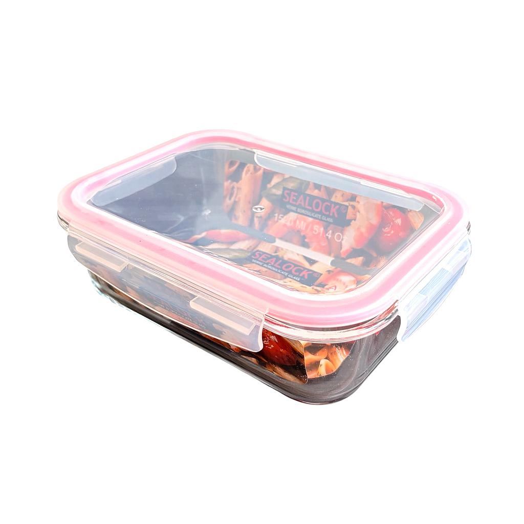 Sealock 1520 Ml Borosilicate Rect. Glass Container
