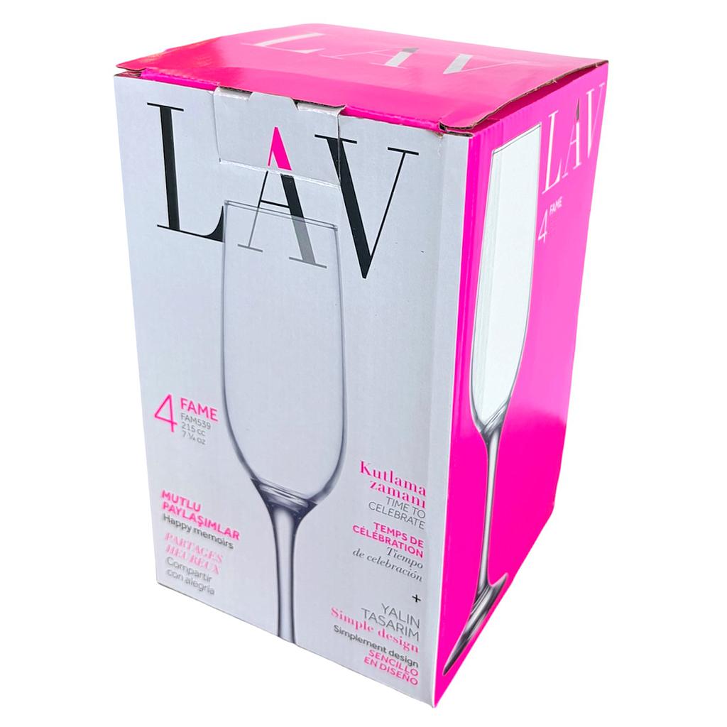 Fame 4Pk 7.25 Oz Champagne Glass