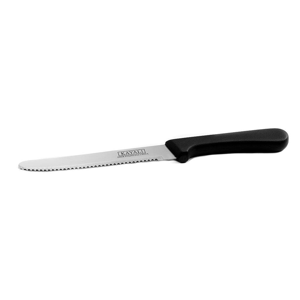 Couteau À Steak Avec Manche Noire En Plastique 