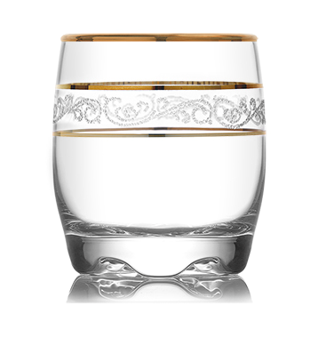 Adora Ensemble De 6 Verres À Whisky 9 3/4 Oz Décorés Or