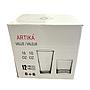 12 PK  6x10 Oz + 6x16 Oz Drinking Glasses